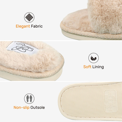 Faux Fur H Slipper - Pink
